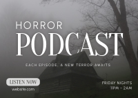 Horror Podcast Postcard Design