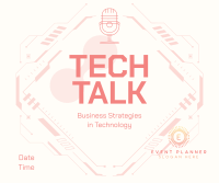 Tech Talk Podcast Facebook Post Design