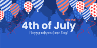 Fourth of July Balloons Twitter post Image Preview