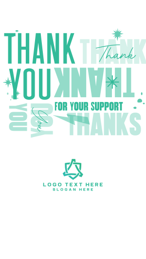 Playful Thank You Instagram story Image Preview