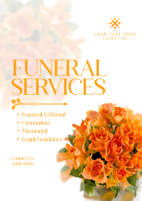 Funeral Bouquet Poster Design