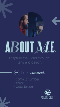 About Me Dark Themed Instagram reel Image Preview