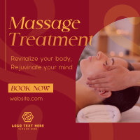 Simple Massage Treatment Instagram Post Design