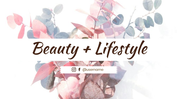 Beauty Vlog YouTube Banner Design Image Preview