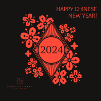 Floral Lunar New Year Linkedin Post Image Preview