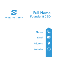 Blue Stylized Eye Business Card Design