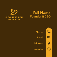 Golden Canary Outline Business Card Design