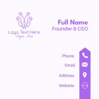 Purple Tulip Flower Business Card Design