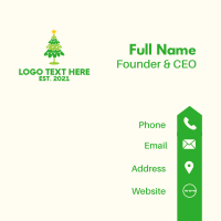 Festive Christmas Tree  Business Card Design