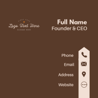 Hipster Cursive Wordmark Business Card Design