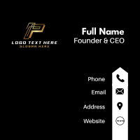 Luxury Letter P Company Business Card Design