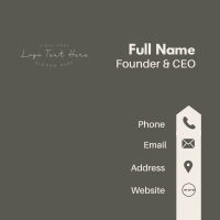 Dainty Cursive Wordmark Business Card Design