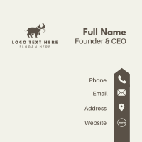 Animal Dog Leash Business Card Design