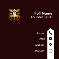  Caduceus Medical Clinic Business Card Design