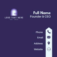 Purple Letter R  Business Card Design