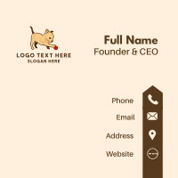 Dog Playing Ball Business Card Design