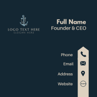 Anchor Rope Letter Q Business Card Design