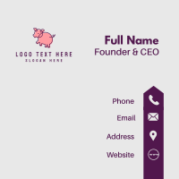 Pork Meat Mascot Business Card Design