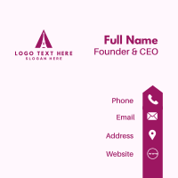 Purple Triangle Tower  Business Card Design