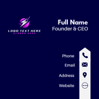 Lightning Electric Thunder Business Card Design