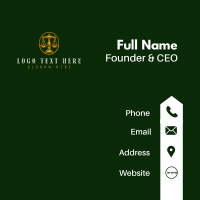 Justice Notary Law Firm Business Card Design