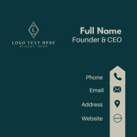 Vintage Diamond Lettermark Business Card Design