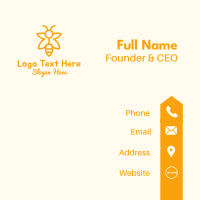 Yellow Bee Outline Business Card Design