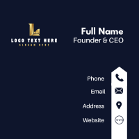 Luxury Premium Letter L Business Card Design