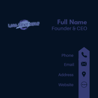Purple Graffiti Wordmark Business Card Design