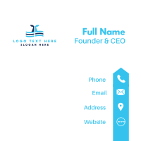 Blue Whale Flukes Business Card Design