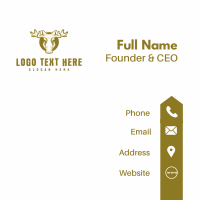 Antler Moose Elk  Business Card Design