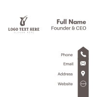 Modern Professional Business Letter Y Business Card Design
