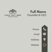 Roof House Property  Business Card Design