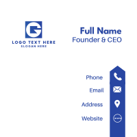 Blue Square G Business Card Design