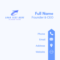 Delivery Logistics Paper Plane Business Card Design