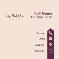 Feminine Business Wordmark Business Card Design