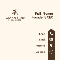 Furniture Chair Furnishing Business Card Design