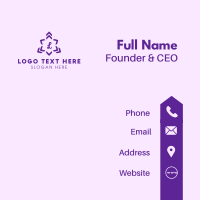 Purple Floral Lettermark  Business Card Design