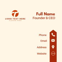 Professional Startup Letter T Business Card Design