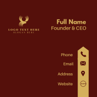 Golden Deer Animal Business Card Design