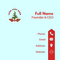 Winter Christmas Tree Business Card Design