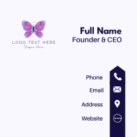 Floral Butterfly Wings Business Card Design