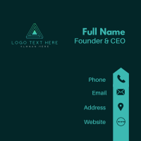 Digital Fintech Triangle Business Card Design