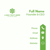 Science Leaf Hexagon  Business Card Design