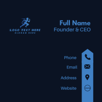 Athlete Runner Marathon Business Card Design