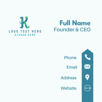 Creative Company Letter K Business Card Design
