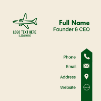 Simple Airplane Music Business Card Design