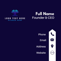 Technology Tree Connection Business Card Design