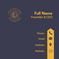 Yellow Lunar Moon  Business Card Design