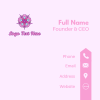 Festive Star Flower  Business Card Design